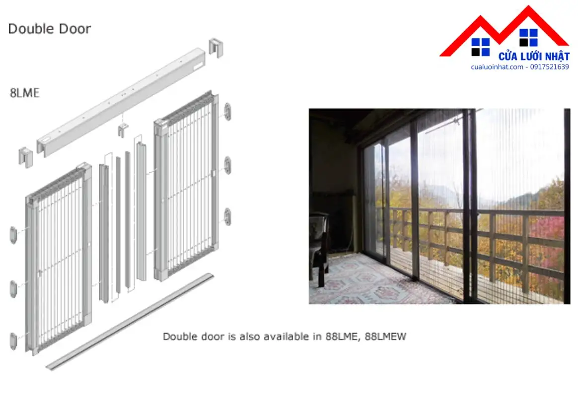 CỬA LƯỚI CHỐNG MUỖI XẾP GẤP ZIPOOH METACO