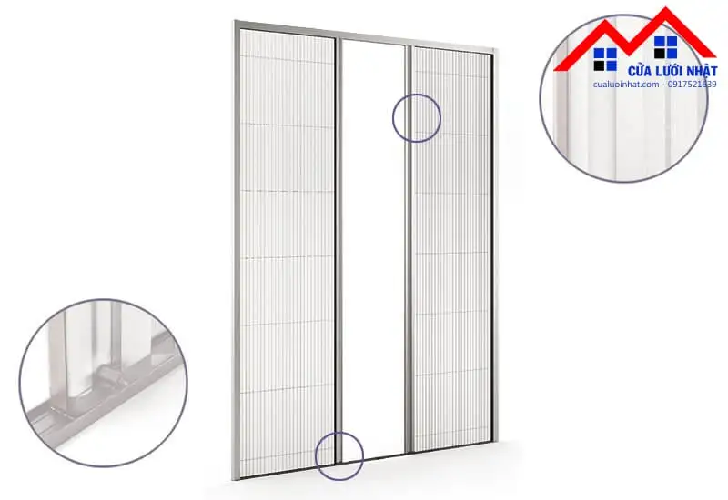 Cửa Lưới Chống Muỗi Xếp Không Ray