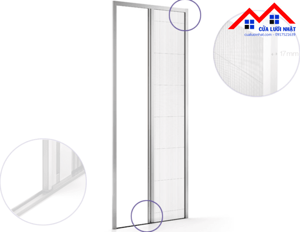 CỬA LƯỚI CHẮN CÔN TRÙNG XẾP NẾP MINY17 - GENIUS