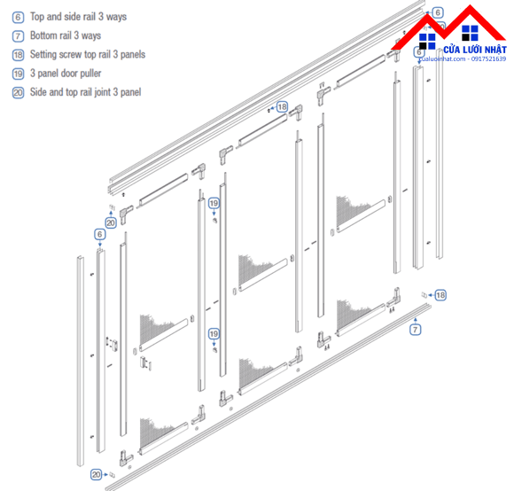 CỬA LƯỚI CHỐNG MUỖI SLIDING FRAMES - GENIUS - Ảnh 4