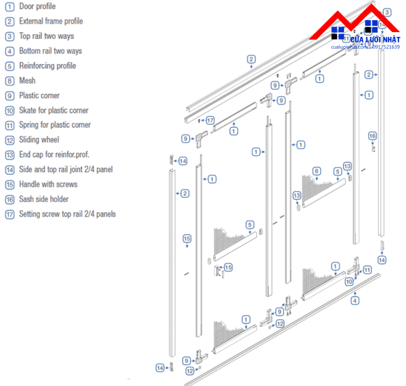 CỬA LƯỚI CHỐNG MUỖI SLIDING FRAMES - GENIUS - Ảnh 3
